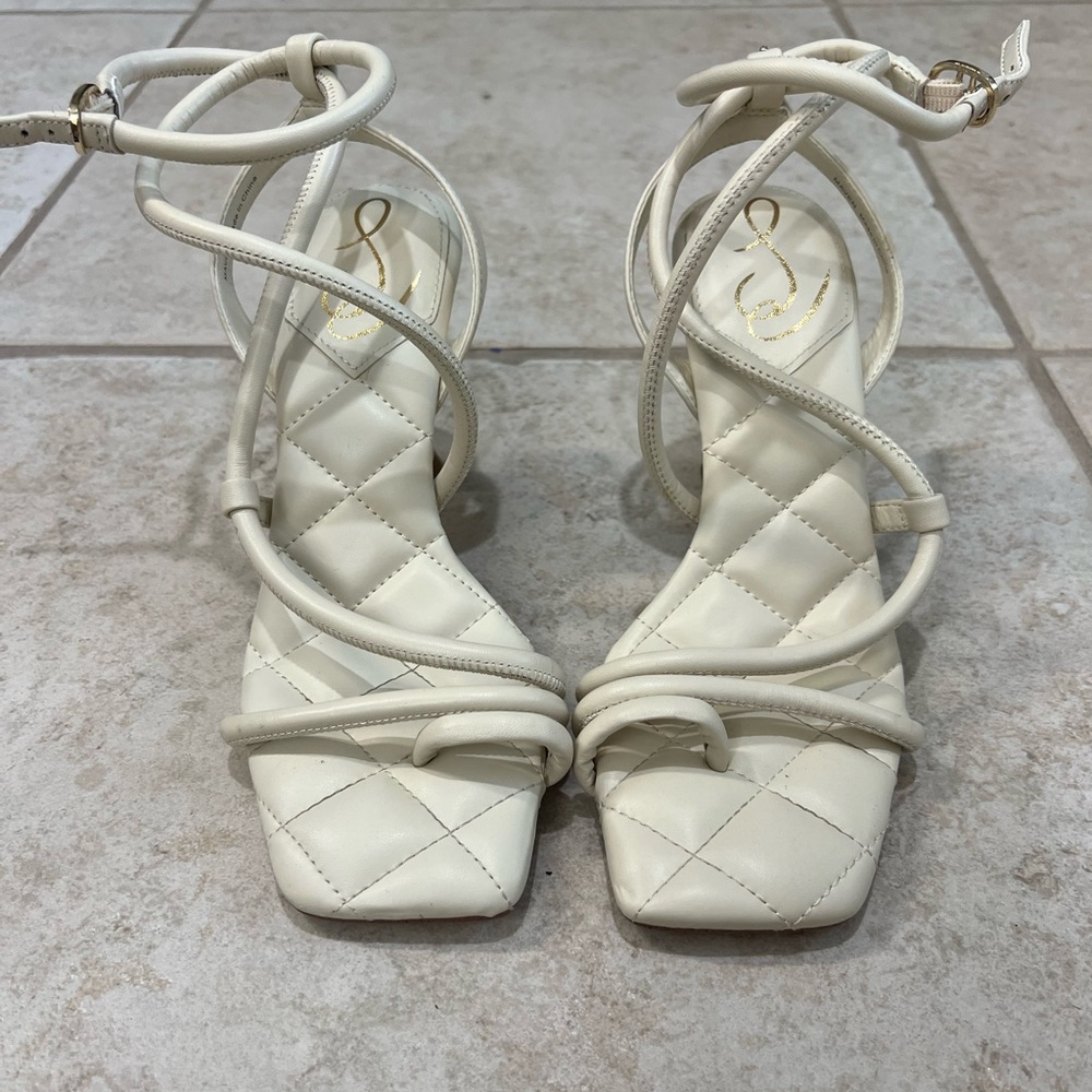 Sam Edelman Cream Strappy Sandals